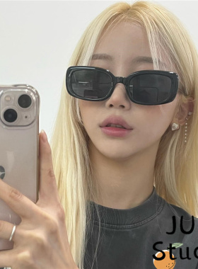 方形凹造型墨镜2022韩版时尚