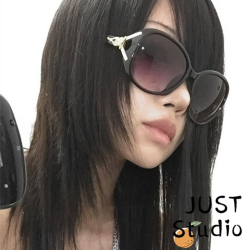 千禧年蝶形时髦墨镜女Y2K复古