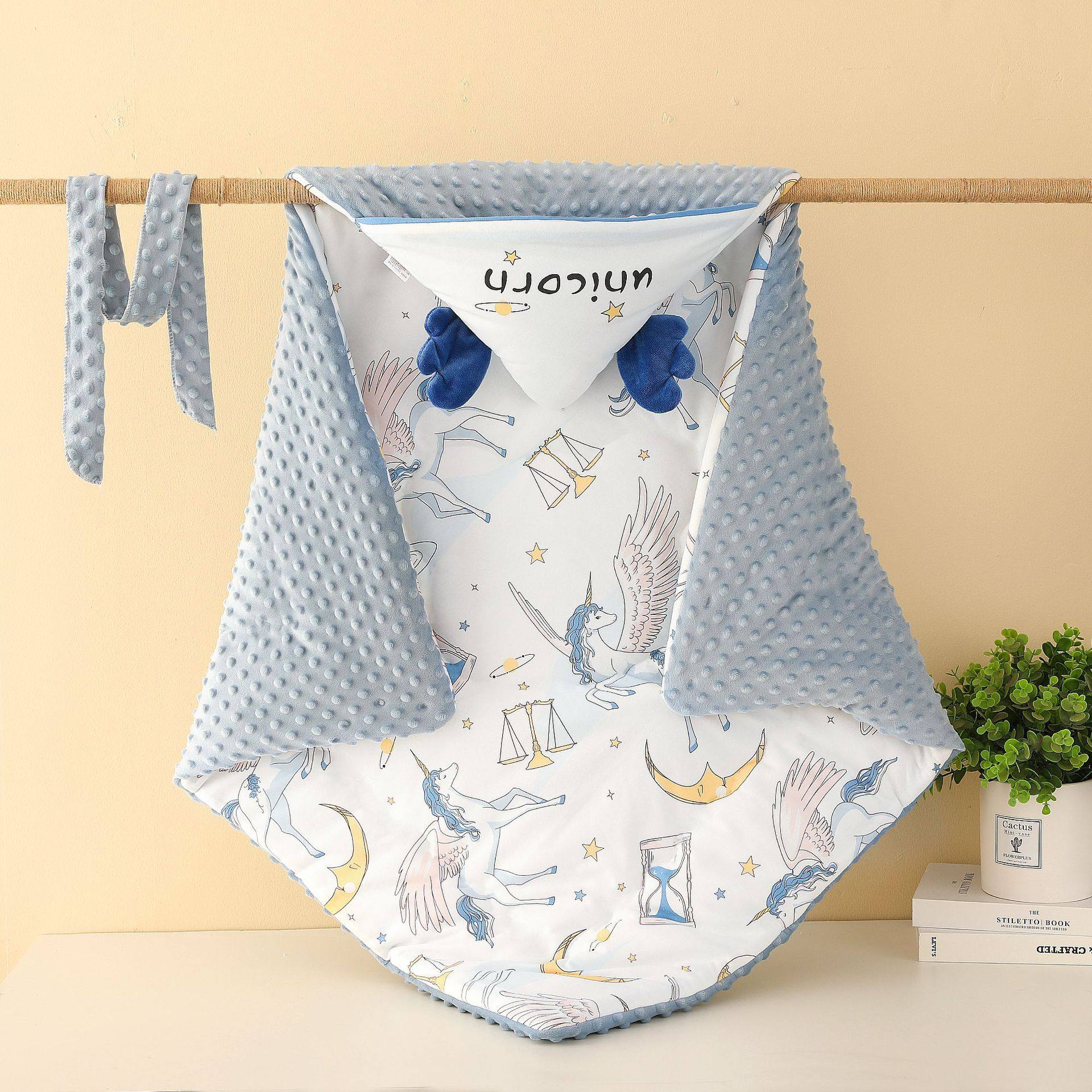 冬夏脱胆款800克厚薄两用痘痘抱被可拆洗新初生儿宝宝豆婴儿包被