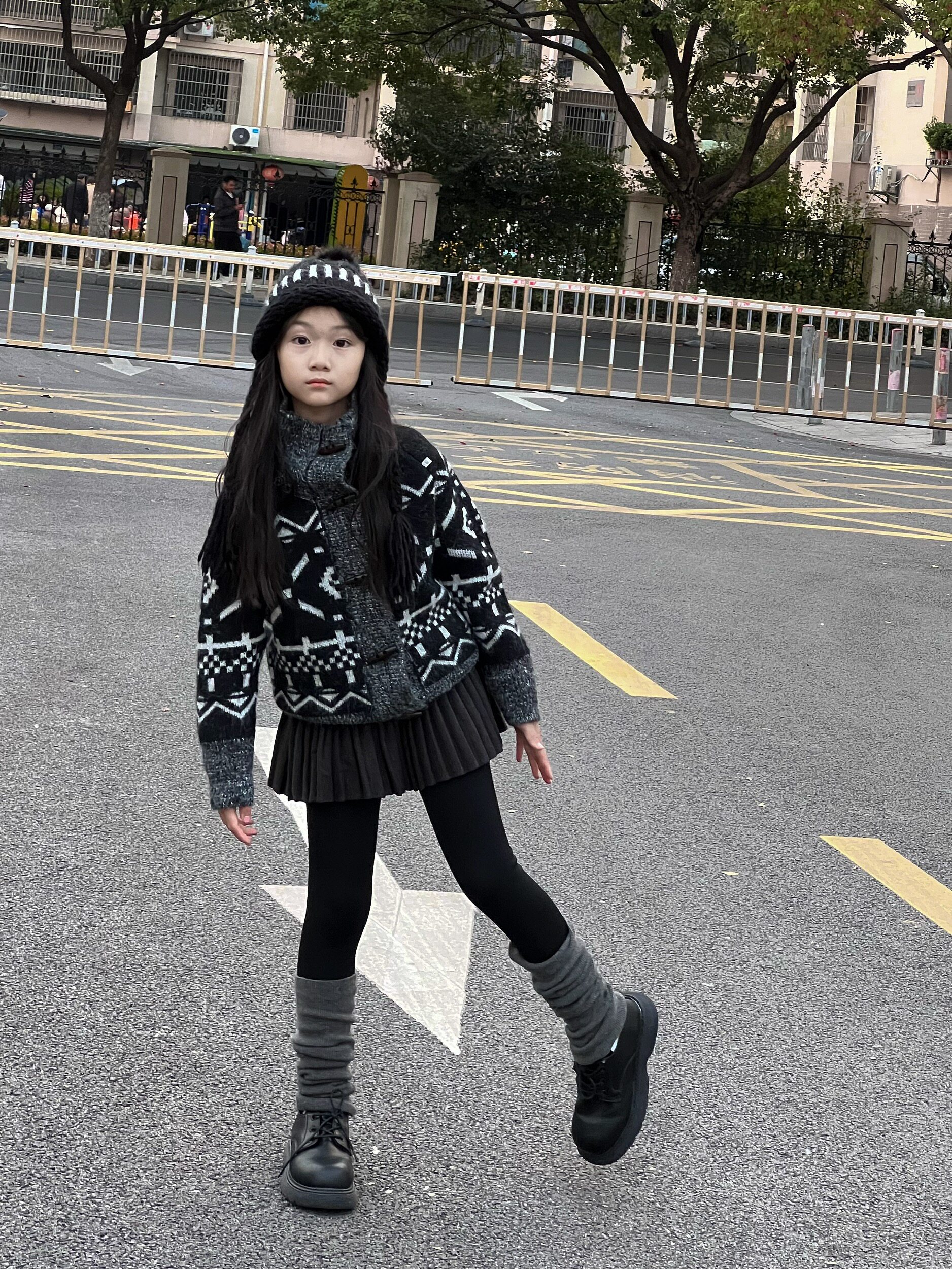 吉小可2025女童费尔岛毛衣秋冬新款开衫女孩洋气针织外套短裙套装,童装/婴儿装/亲子装,套装,淘宝优惠券,粉丝福利购,淘宝优惠卷