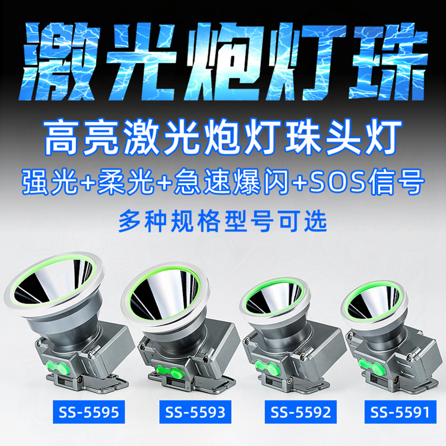 速森低能耗LED头灯轻量户外夜钓