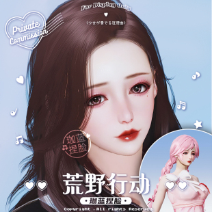 【珈蓝】 荒野行动捏脸 美女脸型数据 手机/PC通用 新版原创 蜜铃