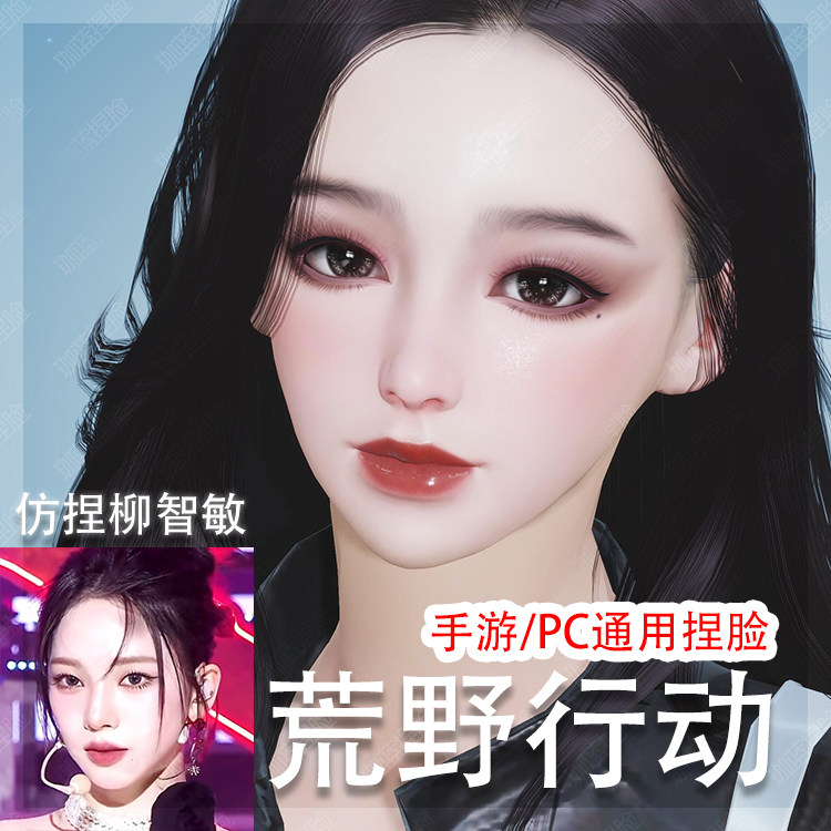 【珈蓝】 荒野行动捏脸 荒野女脸型数据 手机PC端通用 仿捏柳智敏