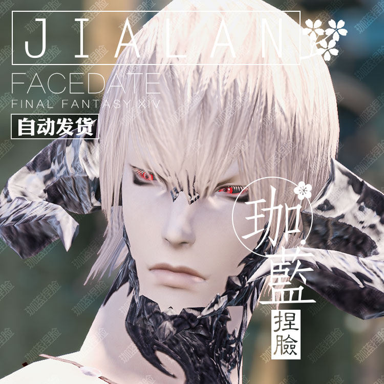 【珈蓝】最终幻想14 ff14捏脸数据脸型 敖龙族龙男 暮晖酷帅 述林