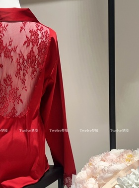 【Twelve】红色睡衣女新婚轻奢高级感新款性感蕾丝家居服本命年