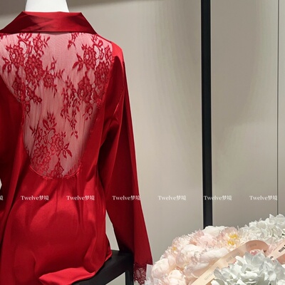 红色睡衣新婚性感蕾丝家居服女