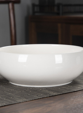 白色陶瓷烟灰缸大容量批量 办公室多功能果皮收纳茶渣废水缸茶洗