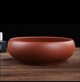 紫砂烟灰缸超大特大 碗莲花盆 家用中多功能茶渣废水垃圾艾灸灰缸