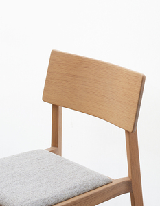 coconordic|Woods曲椅新品现代日式实木餐椅侘寂风原创北欧真皮椅