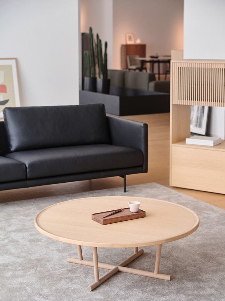 coconordic|moom客厅日式原木色桌 现代极简木质多色北欧圆形茶几