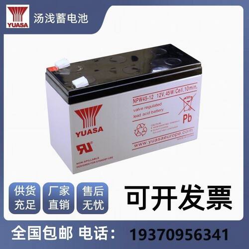 YUASA汤浅NPW36 NPW45-12v7ah消防主机 电梯 ups应急电源蓄电池