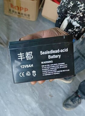 丰都电动喷雾器电瓶12v农用打药机12伏灯音响UPS门禁12v8ah电池