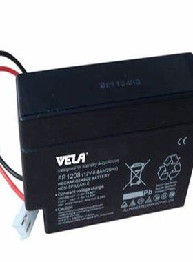 VELA蓄电池FP1208 12V0.8AH/20HR精密仪器医疗设备免维护电池