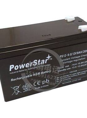 powerstar蓄电池ps12-9.0 12v9AH 消防主机 ups电源蓄电池