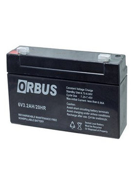ORBUS 6V3.2AH/20HR免维护可充电铅酸蓄电池