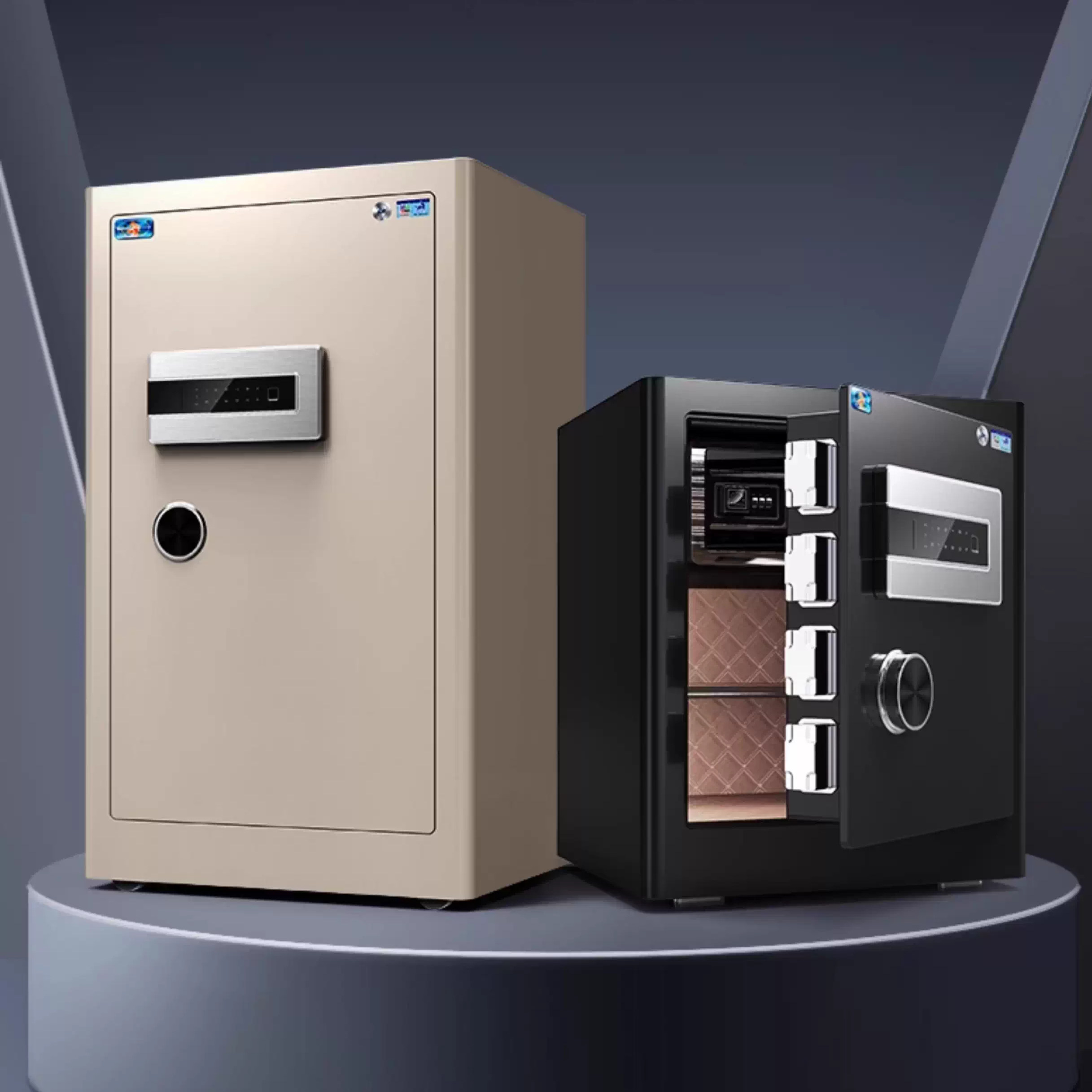 虎牌保险柜家用小型CSP认证45/60/80/100CM指纹密码加厚全钢防盗防撬原CSP标准保管箱珠宝收纳办公室