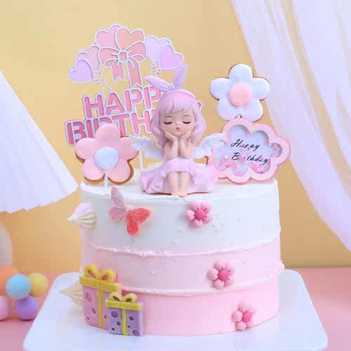 安妮宝贝女孩生日儿童蛋糕摆件