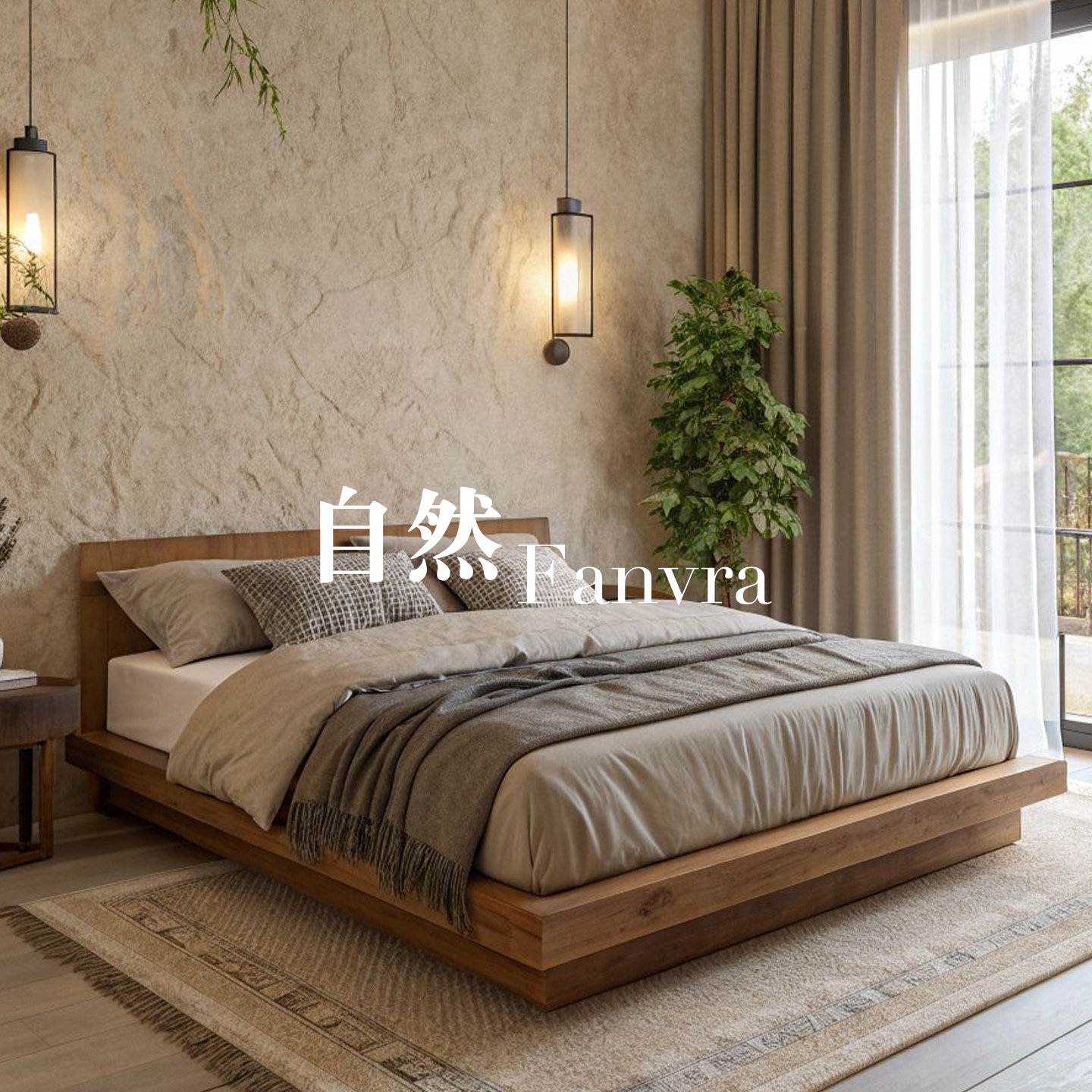 美式自然风实木床双人床桦木床