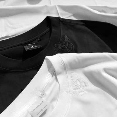 蝴蝶刺绣长袖WINDERFLIES纯棉T恤