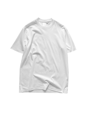 WINDERFLIES 24SS/丝光双面全棉纯色圆领短袖男休闲基础百搭T恤