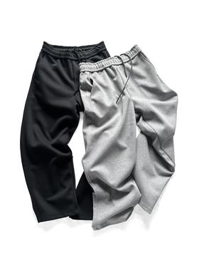 WINDERFLIES 24AW/休闲廓形直筒裤弯刀裤双面织宽松卫裤男秋冬