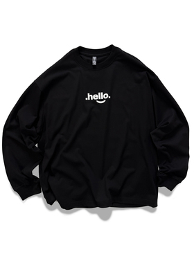 WINDERFLIES 25AW/字母印花长袖T恤休闲百搭上衣男