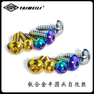 TAIMEILI钛合金自攻丝板牙螺丝  M5x17mmM4x17mm 半圆头