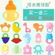 Bé teether bé cắn nhựa cho bé sơ sinh dính răng đồ chơi không độc silicon mềm 3-6-12 tháng - Gutta-percha / Toothbrsuh / Kem đánh răng