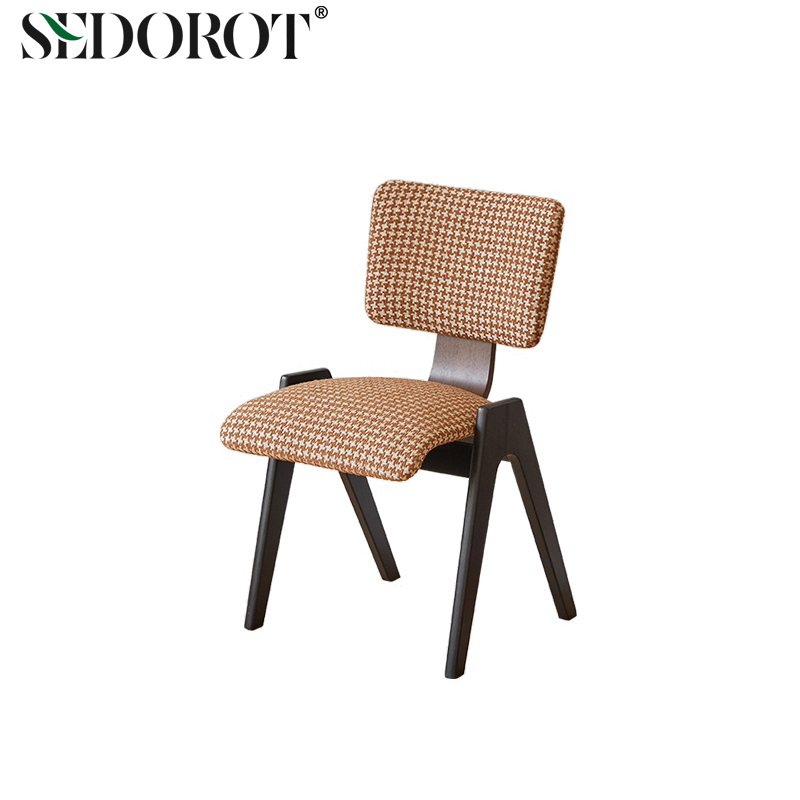 复古轻奢咖啡店餐椅靠背椅