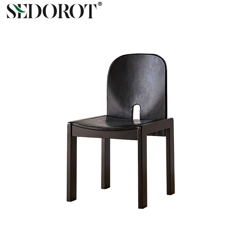 设计师中古侘寂实木餐椅