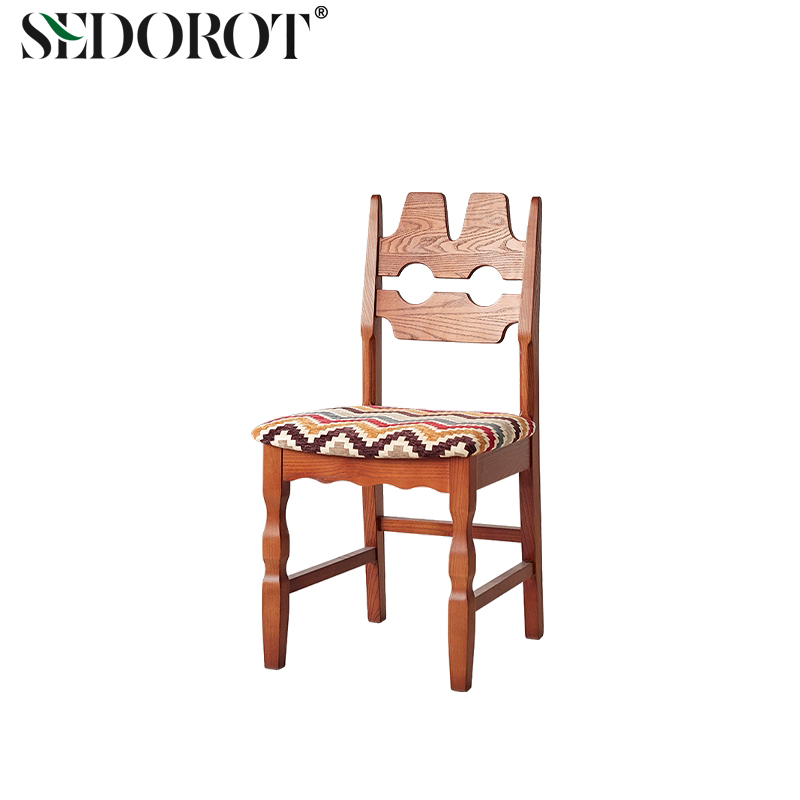 轻奢高级软包实木餐椅