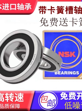 进口NSK带卡簧槽轴承6206N 6207N 6208N 6209N 6210N 6211N止动环
