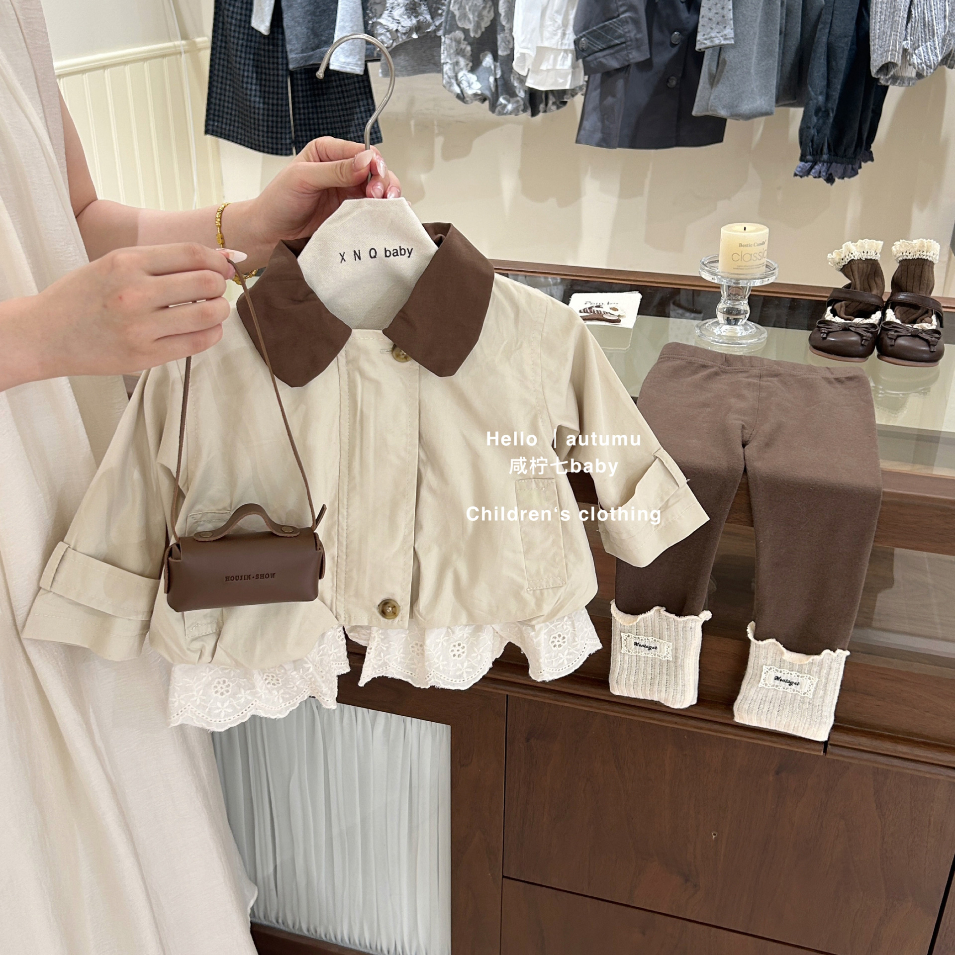 韩系女童风衣外套秋季