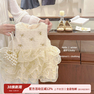 【咸柠七】千金归来！女童小香风公主裙冬周岁礼服小童连衣裙女宝