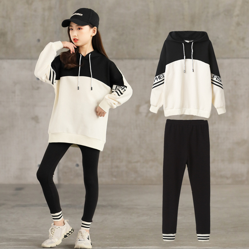女童秋季套装休闲12岁女孩服装2025新款中大童运动服儿童卫衣