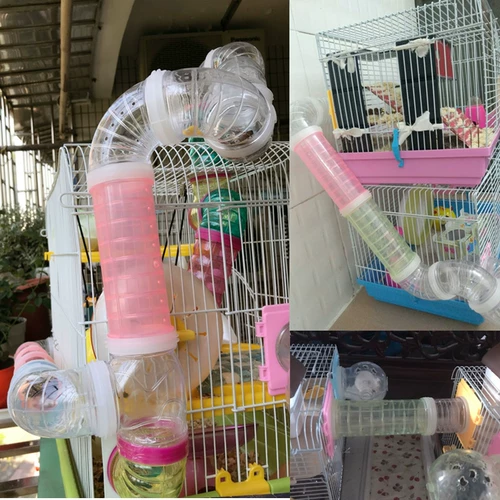 Акриловая клетчатая хомяка игрушки игрушки золотой шелковой клетки клетки внешней карты.