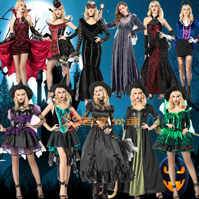 halloween万圣节服装巫婆长裙