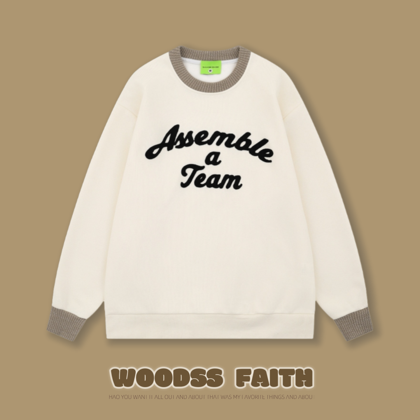 FAITH美式复古小众设计感卫衣