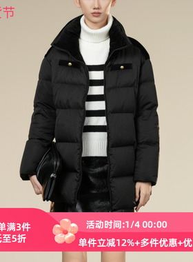 XG/雪歌2025年冬季新款休闲宽松拼接羽绒服保暖外套XK406030A590