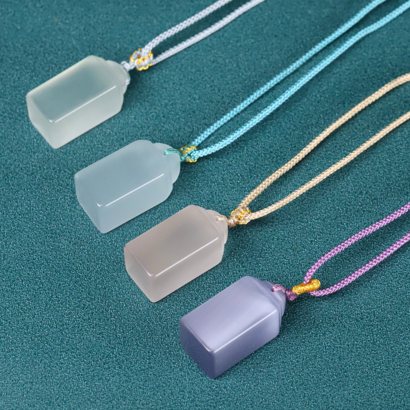 高冰种粉白猫眼石DIY饰品印章吊坠高级感气质挂件,珠宝/钻石/翡翠,手饰,淘宝优惠券,粉丝福利购,淘宝优惠卷