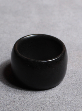 新疆和田玉墨玉籽料18mm戒指扳指
