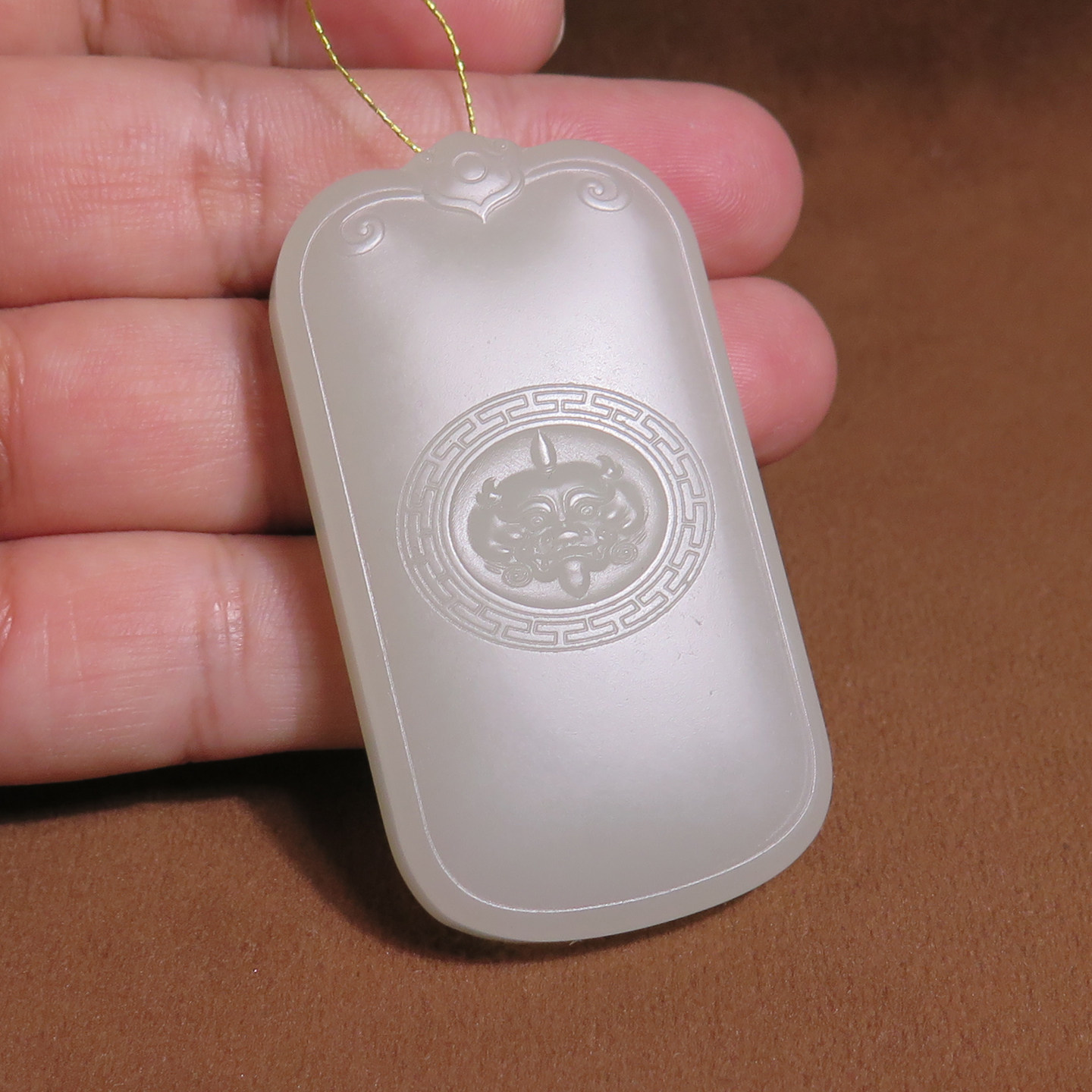 天然和田玉青海料老坑料羊脂白玉冰底无事牌貔貅牌子吊坠无结构