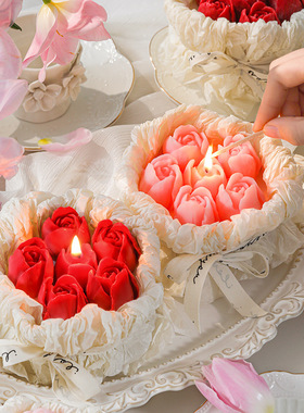 郁金香玫瑰花香薰蜡烛香薰节日香氛伴手礼生日礼物结婚礼物母亲节