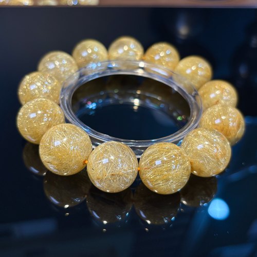 破冰价 512-14周年庆 维纳斯满密钛晶单圈手串 19mm+