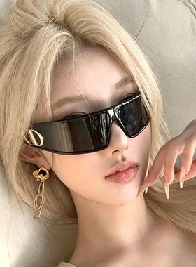 2026新款发箍墨镜女高级感防晒网红曲面太阳眼镜护目镜潮
