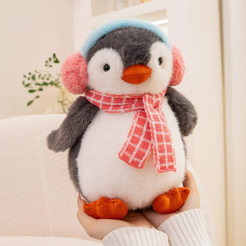 双滑板企鹅玩偶毛绒玩具公仔海洋馆礼品儿童抱枕布娃娃家居摆件