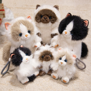 高端香薰猫咪挂件仿真暹罗猫玩偶可爱公仔毛绒玩具布娃娃儿童礼物