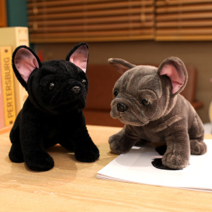 跨境斗牛犬公仔毛绒玩具仿真法斗宠物沙皮狗玩偶布娃娃儿童节礼物