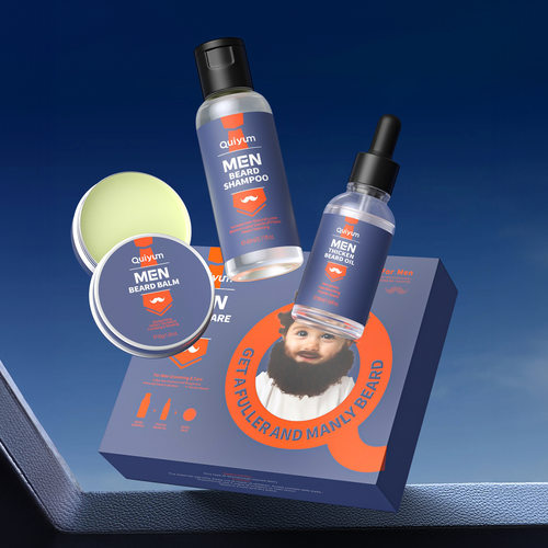 MEN BEARD CARE KIT-男士胡须3件套 礼盒装 SHAMPOO OIL BALM
