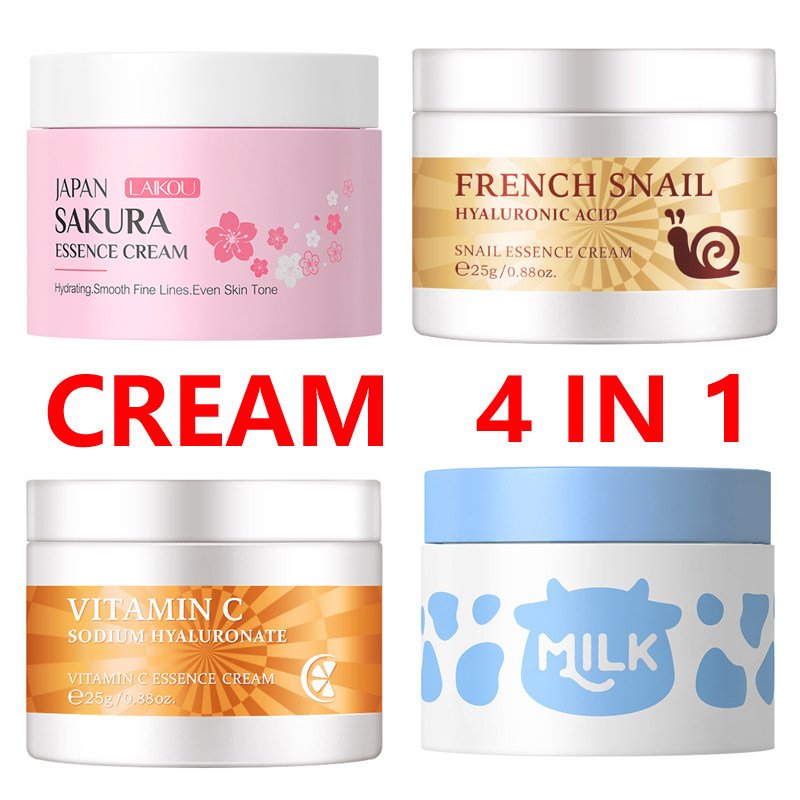 LAIKOU CREAM 4 IN 1 SAKURA SNAIL MILK VC moisten skin care